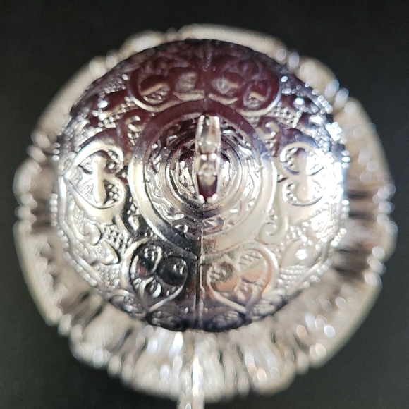 Turkish Coffee Cup with Inner Porcelain, Metal Holder, Saucer and Lid, 4 Pieces - Picture 10 of 12